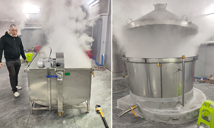 雅大釀酒設(shè)備蒸汽量大，節(jié)省燃料