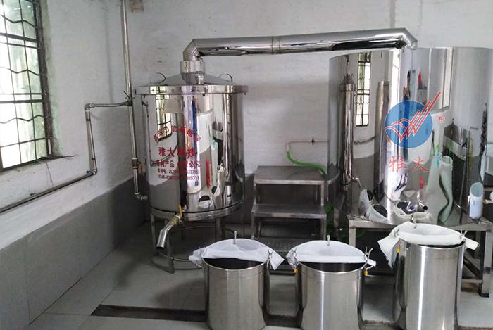 如需高度酒，將冷卻器那頭抬高即可